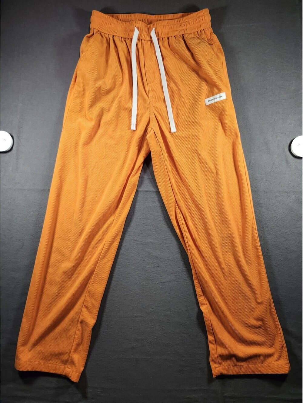 Constitution Prison-Orange Corduroy Sweatpant Manfinity Drawstring Elastic 0180